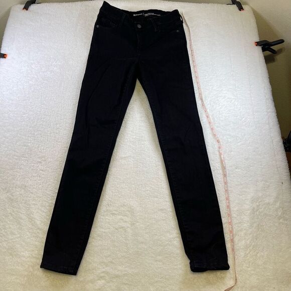 Old Navy Rockstar Super Skinny Mid Rise Black Stretch Denim Jeans Size 6 - Picture 5 of 11